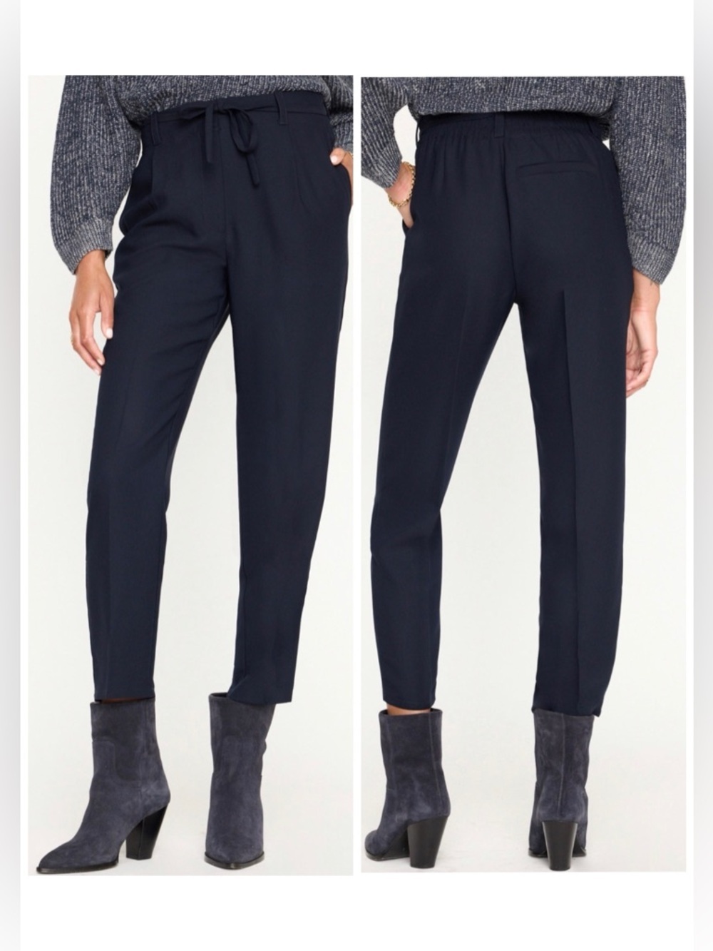 BROCHU WALKER The Dion Pleat Front Pant, black, size S